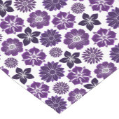 Elegant Paarse Floral Pattern Korte Tafelloper (Hoek)