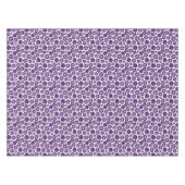 Elegant Paarse Floral Pattern Tafelkleed (Voorkant (Horizontaal))