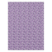 Elegant Paarse Floral Pattern Tafelkleed (Voorkant)