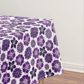 Elegant Paarse Floral Pattern Tafelkleed (Voorbeeld)