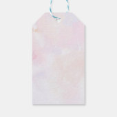 Elegant Paarse Floral Quinceañera Partij Cadeaulabel (Achterkant)