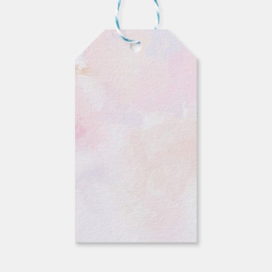 Elegant Paarse Floral Quinceañera Partij Cadeaulabel (Achterkant)