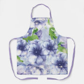 Elegant Paarse Floral Schort (Voorkant)