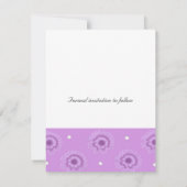 Elegant Paarse Floral sla de datum op Save The Date (Achterkant)