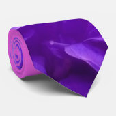 Elegant Paarse Floral Stropdas (Opgerold)