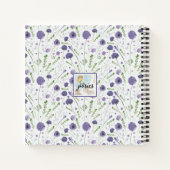 Elegant Paarse Floral Vakantiehuis Gastenboek Notitieboek (Achterkant)