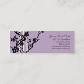 Elegant Paarse Floral Visitekaartjes (Achterkant)