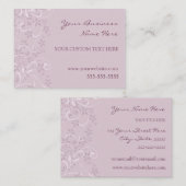 Elegant Paarse Floral Visitekaartjes (Voorkant / Achterkant)