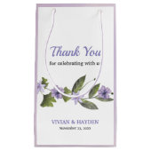 Elegant Paarse Floral Wedding Klein Cadeauzakje (Voorkant)