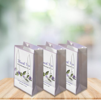 Elegant Paarse Floral Wedding Klein Cadeauzakje