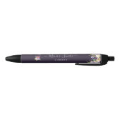Elegant paarse florbusiness zwarte inkt pen (Bodem)