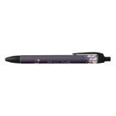 Elegant paarse florbusiness zwarte inkt pen (Bovenkant)