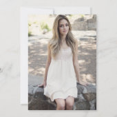 Elegant Paarse fotografie: herdenking van het leve Kaart (Achterkant)