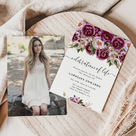 Elegant Paarse fotografie: herdenking van het leve Kaart