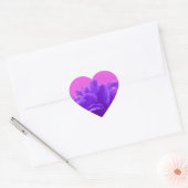 Elegant Paarse frambozen Hart Sticker (Envelop)