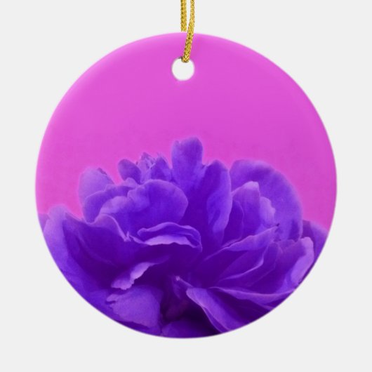 Elegant Paarse frambozen Keramisch Ornament (Voorkant)