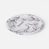 Elegant Paarse gebladerte Quinceañera Papieren Bordje (Gekanteld)