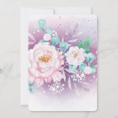 Elegant paarse geboortedag kaart (Achterkant)