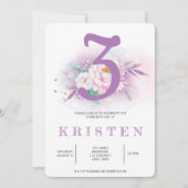 Elegant paarse geboortedag kaart (Voorkant)