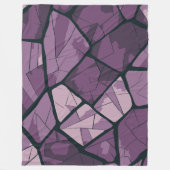 Elegant Paarse geometrisch Glas in lood ontwerp Fleece Deken (Voorkant)