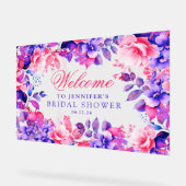 Elegant Paarse Glam Bloemen Vrijgezellenfeest Welk Acryl Bord (Hoek)
