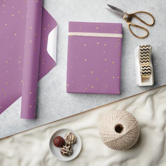 Elegant Paarse Glitter Patroon Cadeaupapier (Crafts)