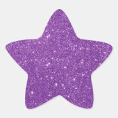 Elegant Paarse Glitter Star Sticker (Voorkant)