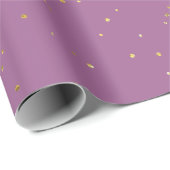 Elegant Paarse glitterpatroon Cadeaupapier (Rol Hoek)