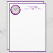 Elegant Paarse Goddess Spiritueel Gepersonaliseerd (Voorkant / Achterkant)