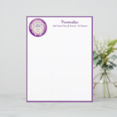 Elegant Paarse Goddess Spiritueel Gepersonaliseerd (Staand voorkant)