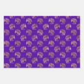 Elegant Paarse Gold Dragon Inpakpapier Vel (Voorkant)