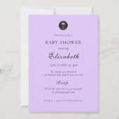 Elegant Paarse gotische Baby shower Kaart (Voorkant)
