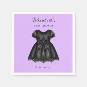 Elegant Paarse gotische Baby shower Servet