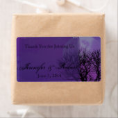 Elegant Paarse Gotische Posh Waterflesetiket Etiket (Insitu)