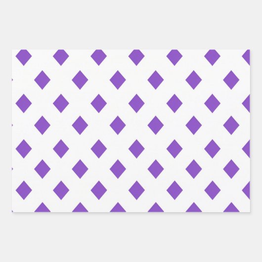 Elegant Paarse Goud en Wit Gemengd Patroon Inpakpapier Vel (Voorkant 2)