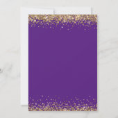 Elegant Paarse Gouden Glitter 2024 Afstuderen Kaart (Achterkant)