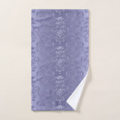Elegant Paarse gradiënt Floral Damask Print Bad Handdoek (Handdoek)