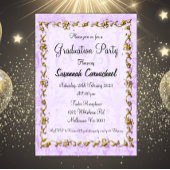 Elegant Paarse Graduation Party Kaart