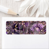 Elegant paarse granieten kwarts etiket (Insitu)