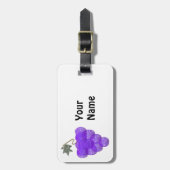 Elegant Paarse Grapes Sketch Bagagelabel (Voorkant verticaal)