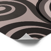 Elegant Paarse-grijze Varen-Frond Curls Poster (Hoek)