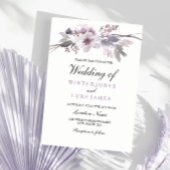 Elegant Paarse Grijze Winterspelen Kaart