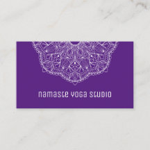 Elegant Paarse hand Drawn Mandala Yoga Instructor