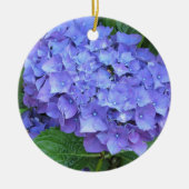 Elegant Paarse Hydrangeas Keramisch Ornament (Voorkant)
