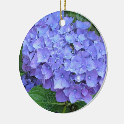 Elegant Paarse Hydrangeas Keramisch Ornament (Links)