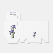 Elegant Paarse Iris Wedding Bedankdoosjes (Uitgevouwen)