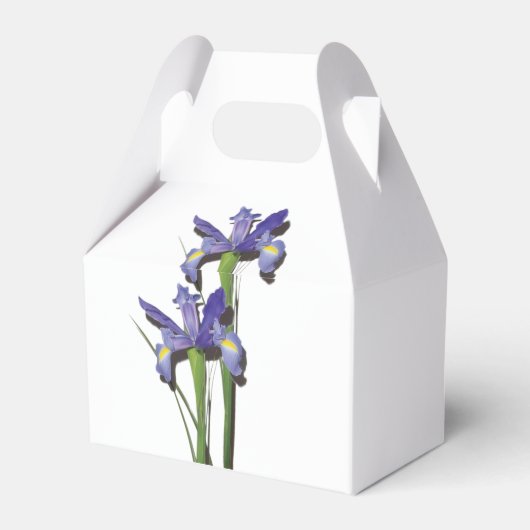 Elegant Paarse Iris Wedding Bedankdoosjes (Achterkant)