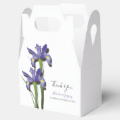 Elegant Paarse Iris Wedding Bedankdoosjes (Geopend)