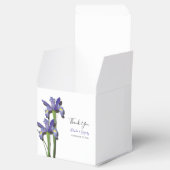 Elegant Paarse Iris Wedding Bedankdoosjes (Geopend)