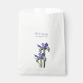Elegant Paarse Iris Wedding Bedankzakje (Voorkant)